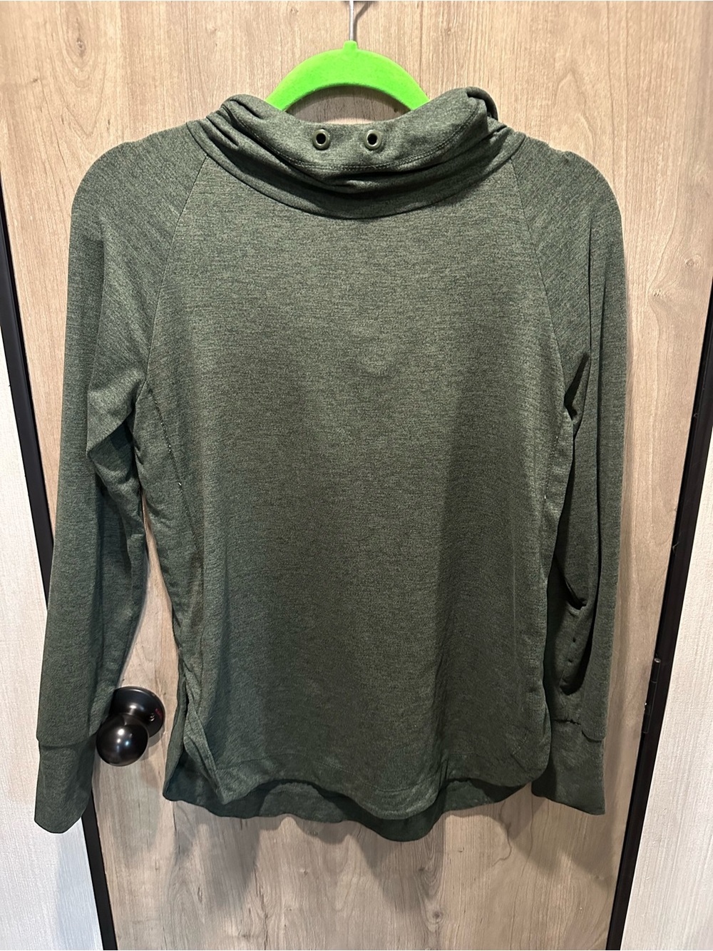 Workshop Republic Clothing Green Hooded Pullover Top Size XS